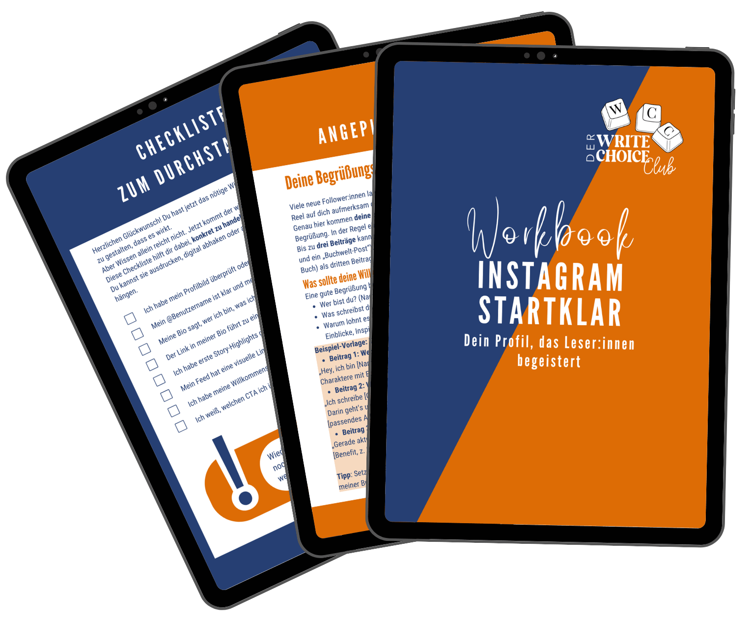 Buchbubble-Insta-Startklar-Workbook-MockUp Vorschau: Einblick ins Wokrbook "Instagram Startklar". Hol es dir jetzt