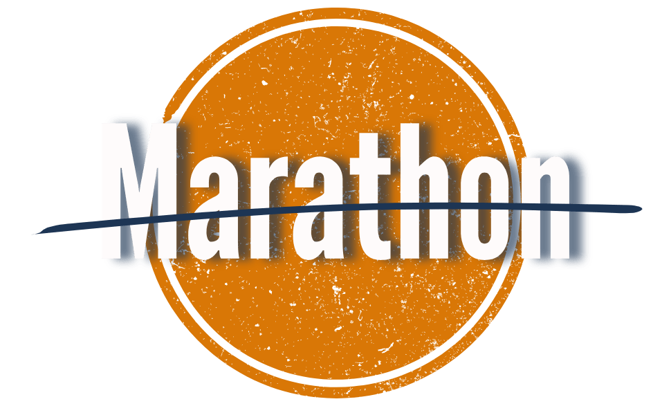 Buchmarketing ist kein Marathon "Marathon" durchgestrichen: Denn Buchmarketing ist kein Marathon, sondern ein Intervalltraining.